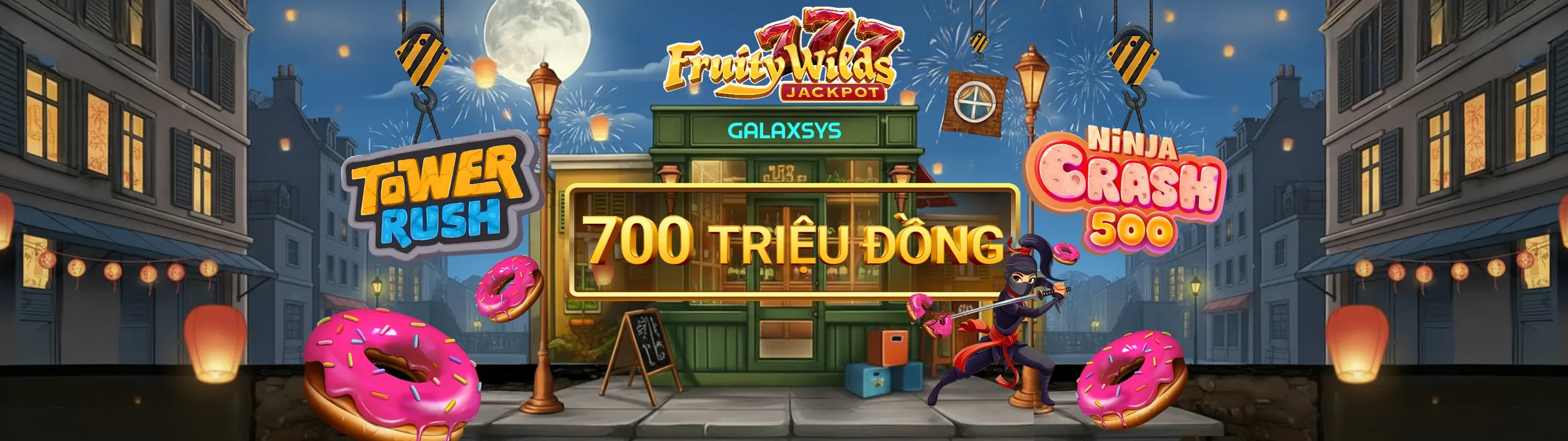 Hình ảnh tổng quan về Win555 link mới, thể hiện không khí sôi động của cá cược trực tuyến với các biểu tượng trò chơi như thể thao, sòng bạc, và nổ hũ, màu sắc chủ đạo xanh lá cây và vàng